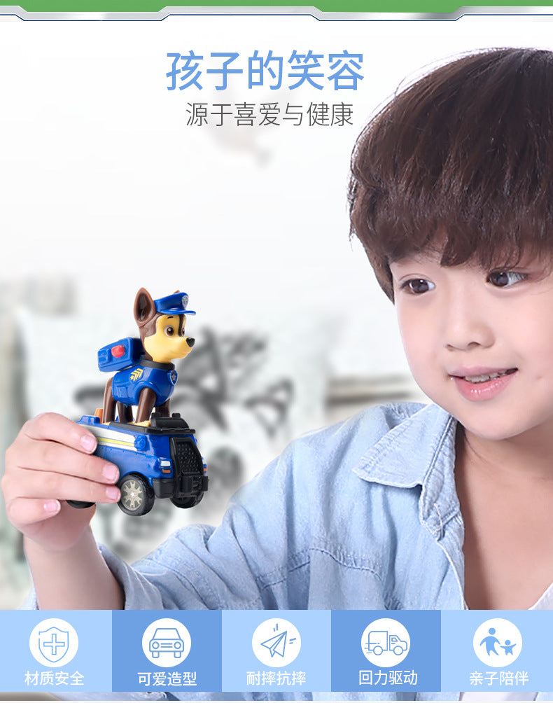 New Paw Patrol Pull-Back Car Series Toy Set with Chase and Marshall Scene Children's Birthday Gift Wholesale