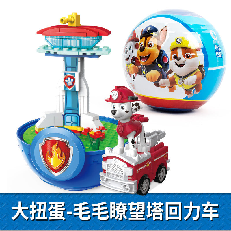 New Paw Patrol Pull-Back Car Series Toy Set with Chase and Marshall Scene Children's Birthday Gift Wholesale