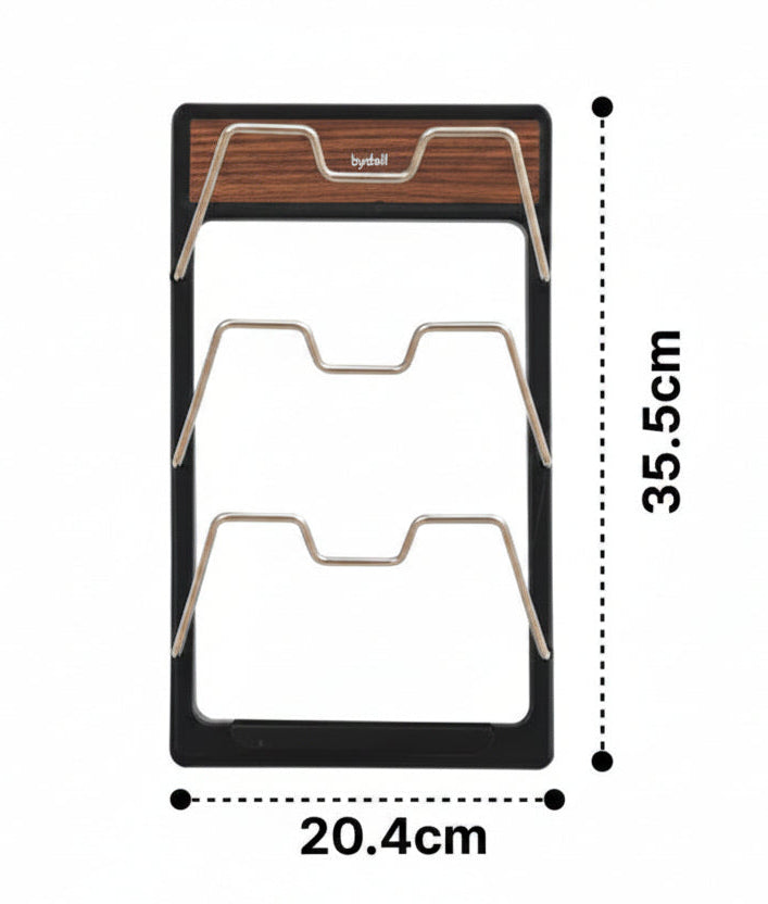 Measurement chart for a kitchen product with dimensions and material details.