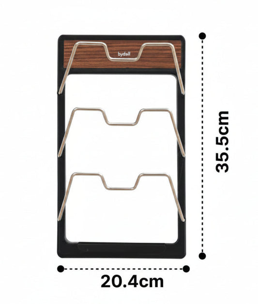 Measurement chart for a kitchen product with dimensions and material details.