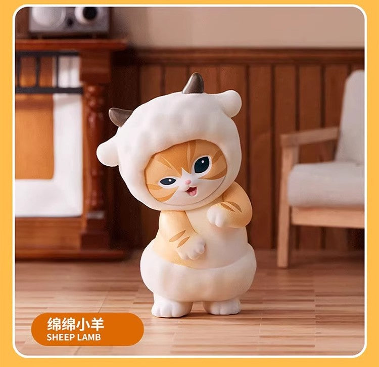 Genuine Cat Fortune Sandy Series Furry Party Blind Box Figurine Cute Cat Doll Gift Ornament Wholesale
