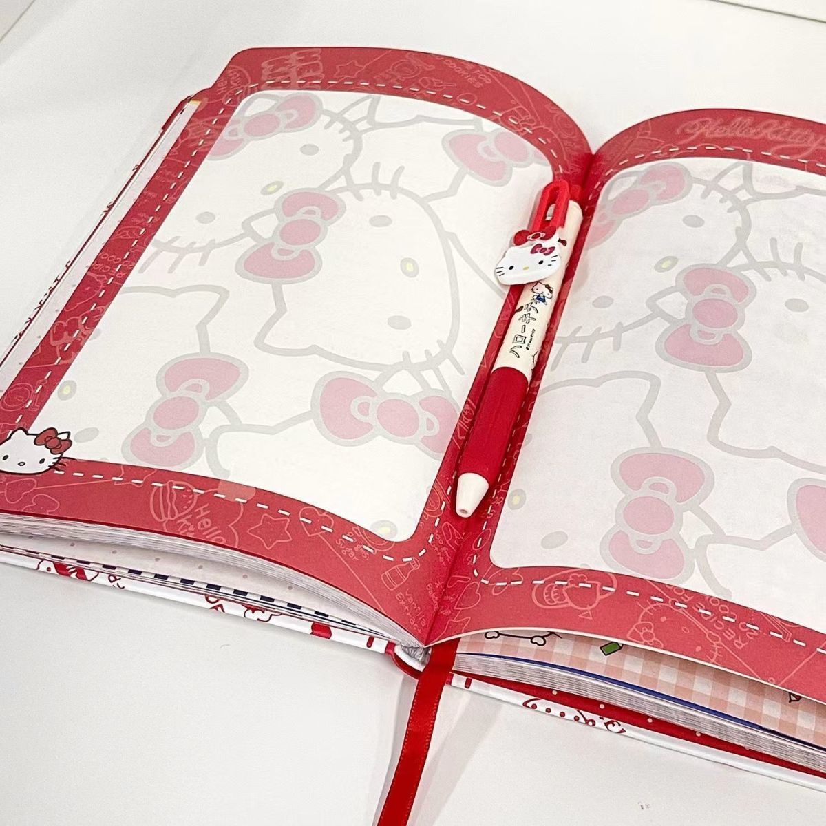 HelloKitty Color Page Cartoon Notebook Student Hard Shell Hello Kitty Notepad Girly Heart Journal