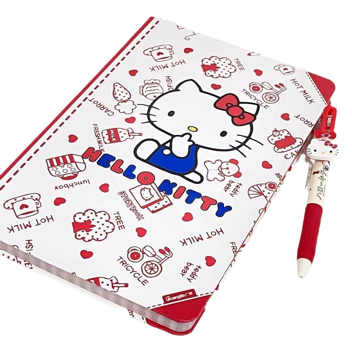 HelloKitty Color Page Cartoon Notebook Student Hard Shell Hello Kitty Notepad Girly Heart Journal