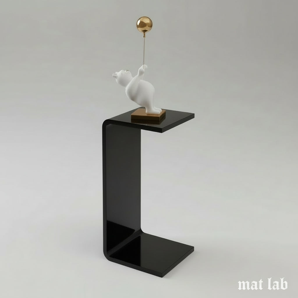 Light Luxury Transparent Acrylic Home Minimalist Cream Style Sofa Side Table Small Side Table Simple Living Room Bay Window Corner Coffee Table