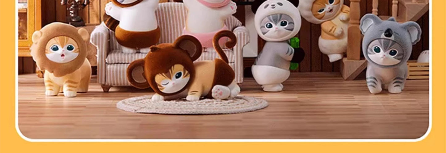 Genuine Cat Fortune Sandy Series Furry Party Blind Box Figurine Cute Cat Doll Gift Ornament Wholesale