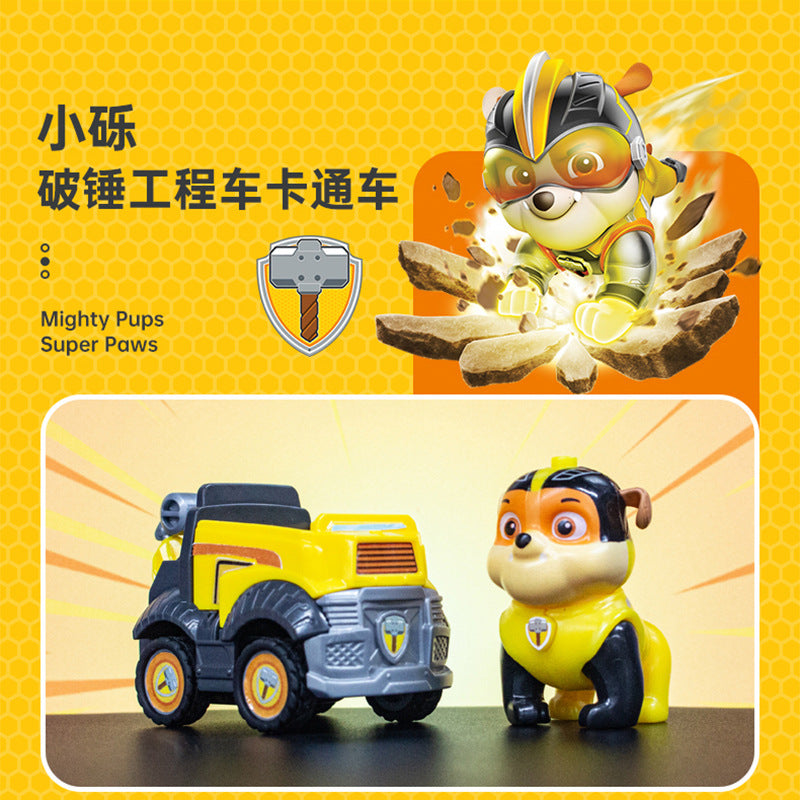 New Paw Patrol Pull-Back Car Series Toy Set with Chase and Marshall Scene Children's Birthday Gift Wholesale