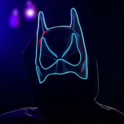 LED Super Hero Mask - Glow like a Hero LED Light-Up Masks for Parties & Performance