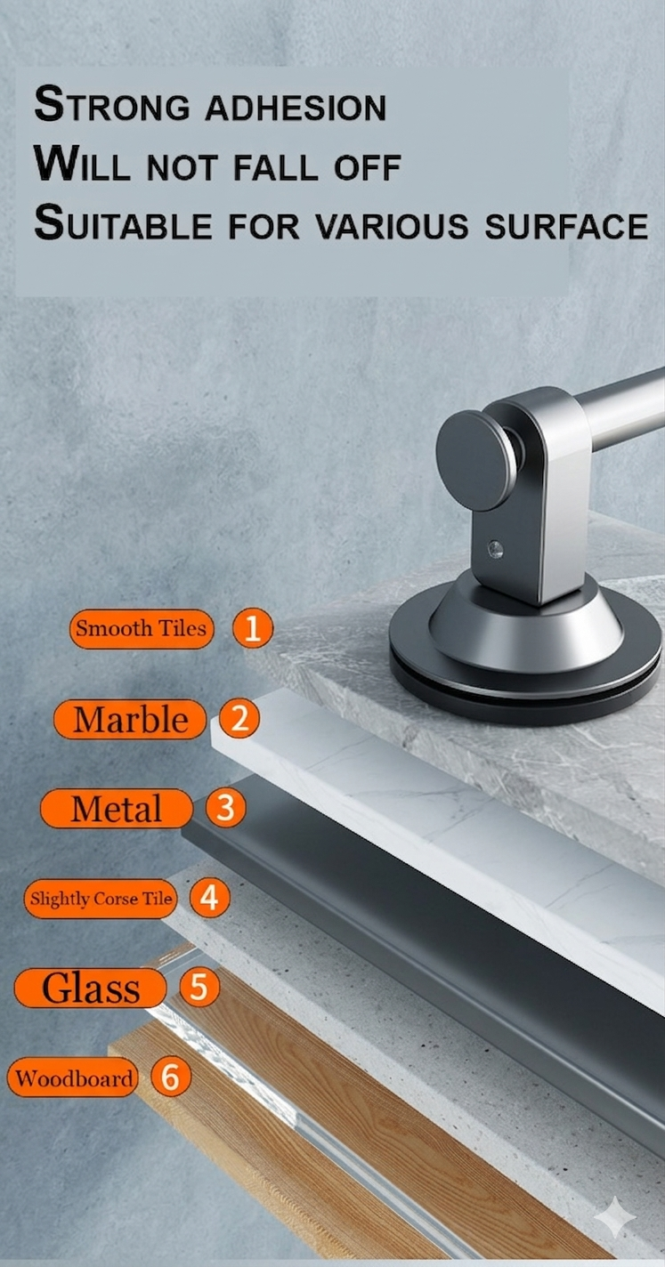 Suction Cup Towel Rack