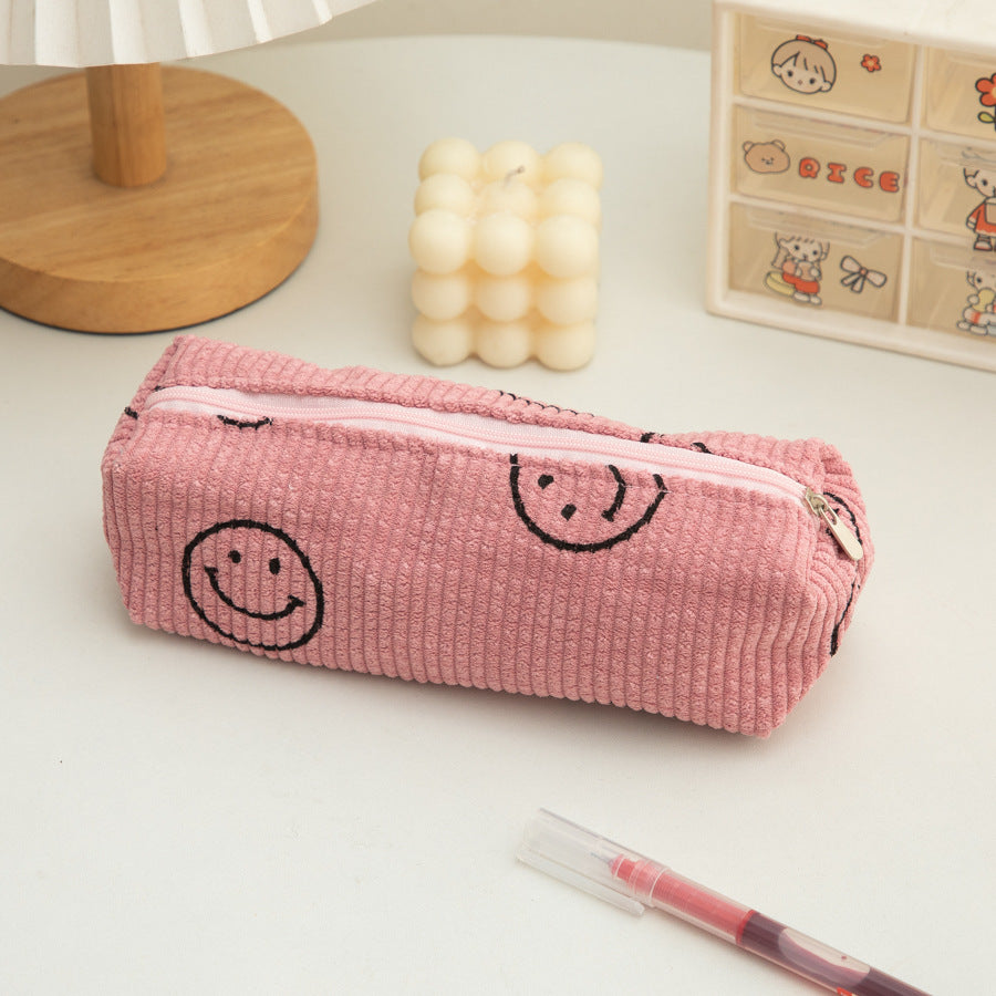 New Cute Cartoon Strawberry Cake Pencil Case Versatile Girly Stationery Storage Bag Large Capacity Pencil Ruler Stationery Box