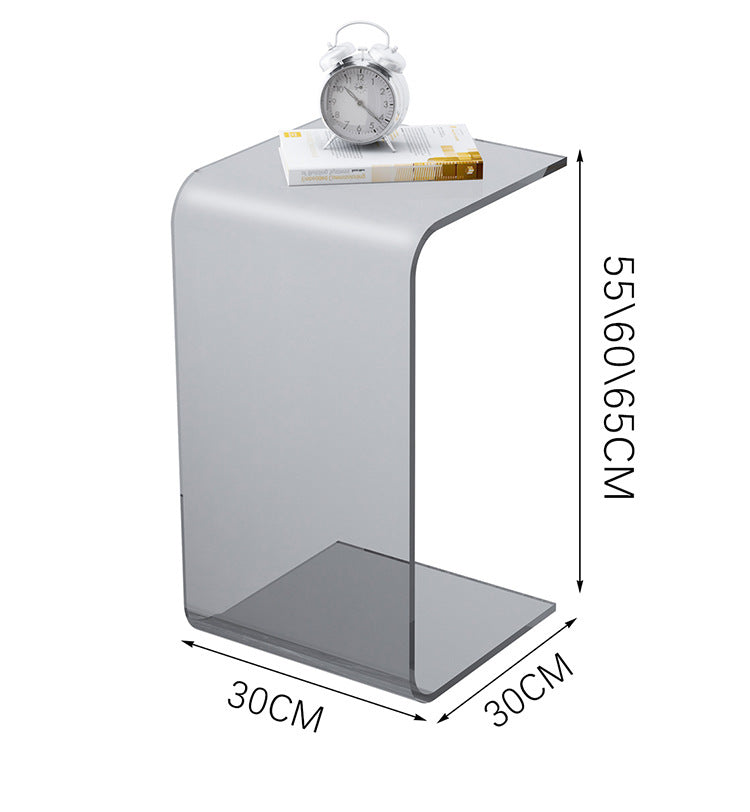 Light Luxury Transparent Acrylic Home Minimalist Cream Style Sofa Side Table Small Side Table Simple Living Room Bay Window Corner Coffee Table