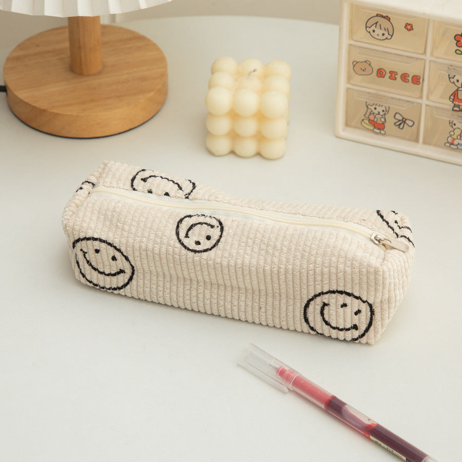 New Cute Cartoon Strawberry Cake Pencil Case Versatile Girly Stationery Storage Bag Large Capacity Pencil Ruler Stationery Box