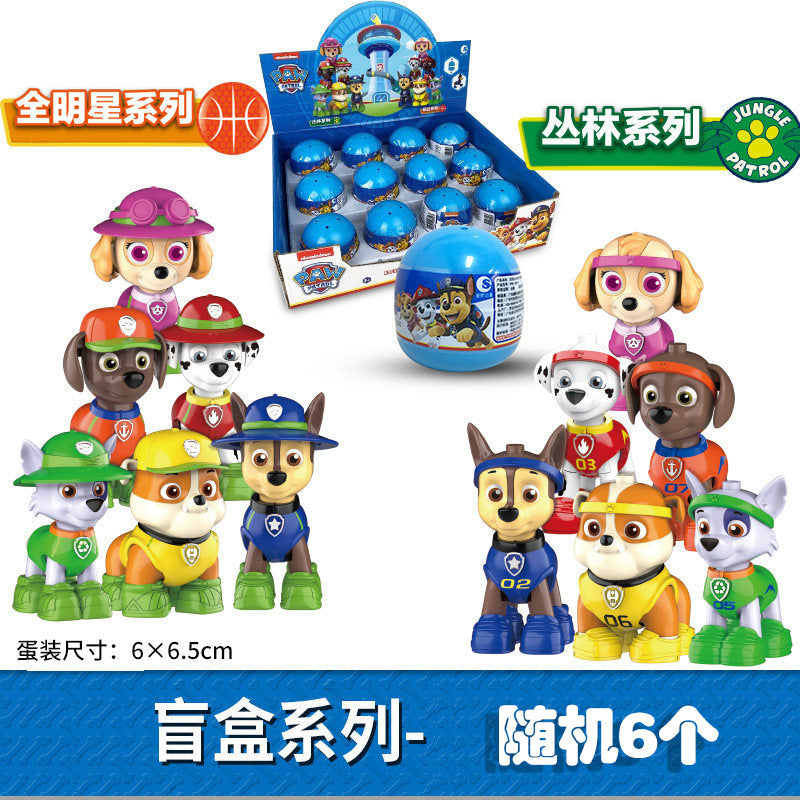 New Paw Patrol Pull-Back Car Series Toy Set with Chase and Marshall Scene Children's Birthday Gift Wholesale
