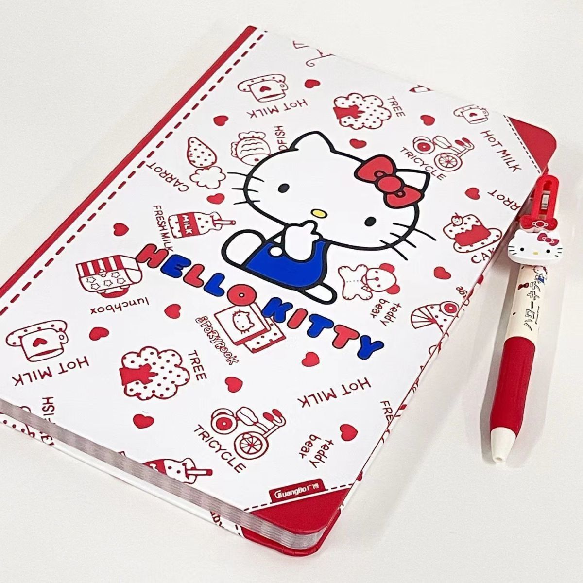HelloKitty Color Page Cartoon Notebook Student Hard Shell Hello Kitty Notepad Girly Heart Journal