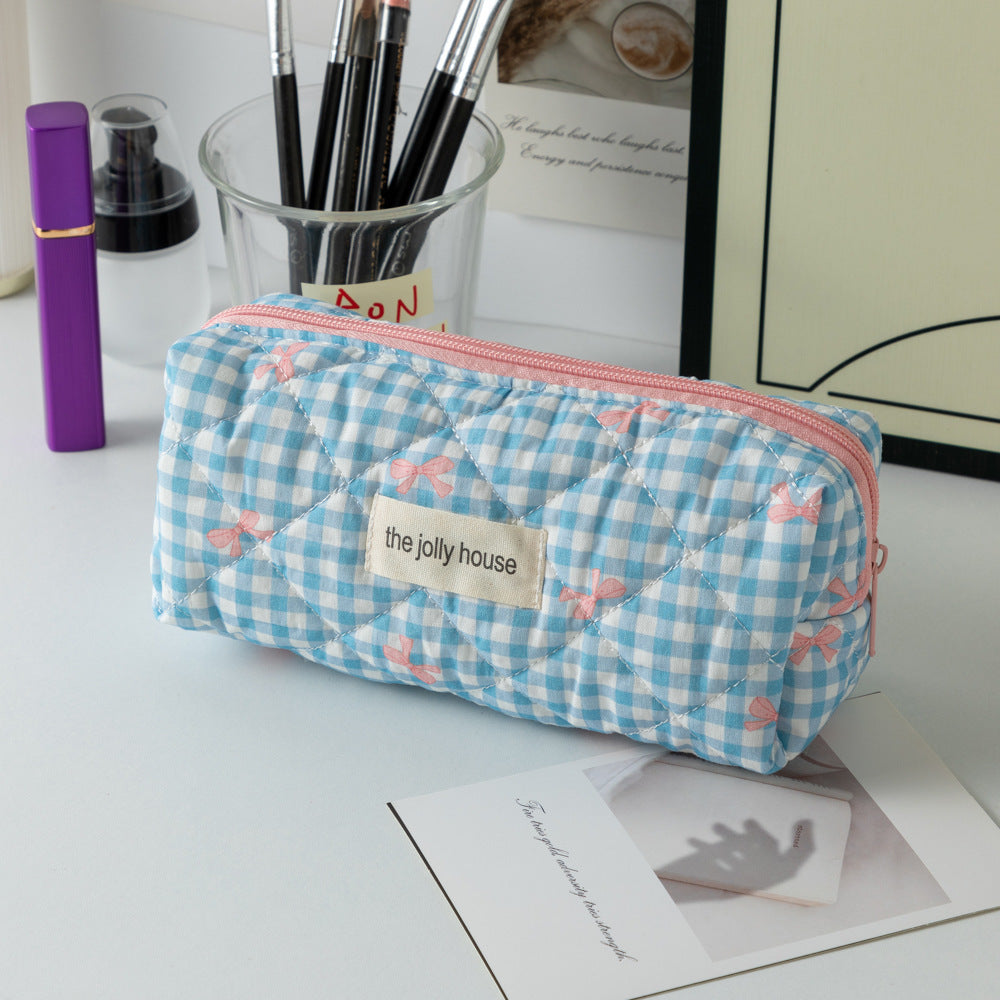 New Cute Cartoon Strawberry Cake Pencil Case Versatile Girly Stationery Storage Bag Large Capacity Pencil Ruler Stationery Box