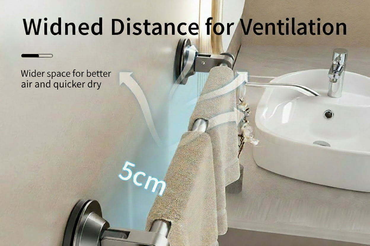 Widen distance for better air and quick dry