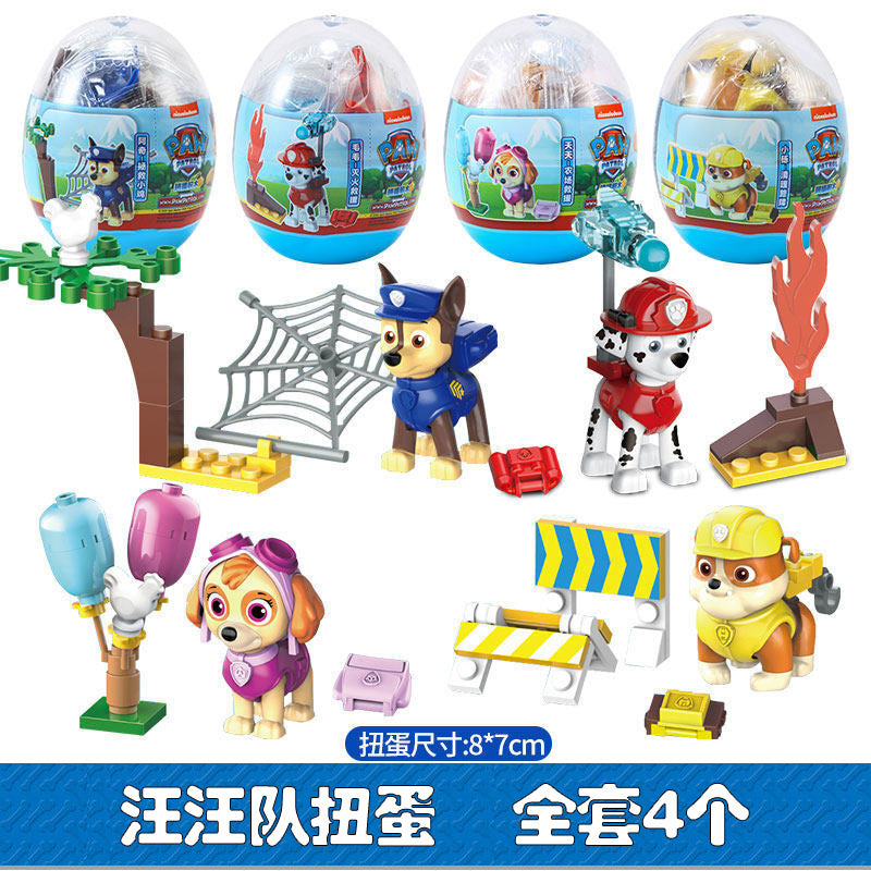 New Paw Patrol Pull-Back Car Series Toy Set with Chase and Marshall Scene Children's Birthday Gift Wholesale