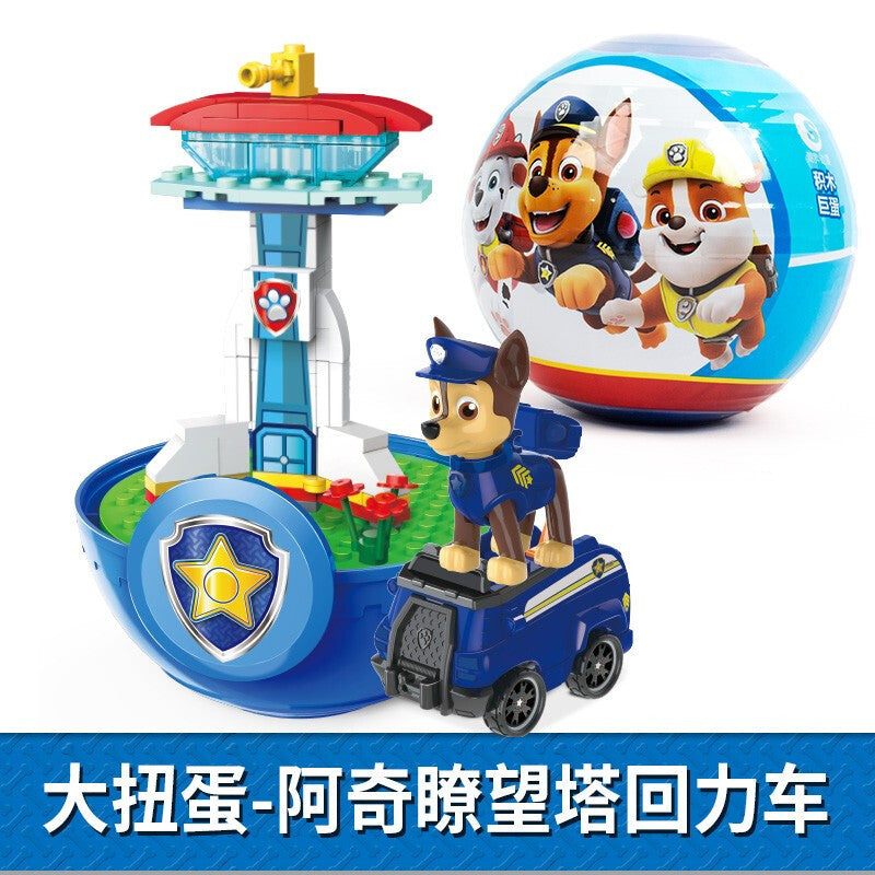 New Paw Patrol Pull-Back Car Series Toy Set with Chase and Marshall Scene Children's Birthday Gift Wholesale
