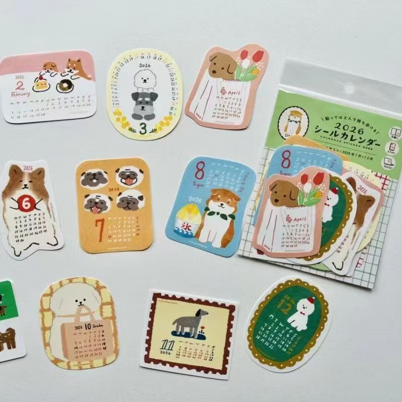 Furukawa Sticker Calendar2026New Year Mini Cute Daily Page Calendar Journal Desktop Decoration Ornament