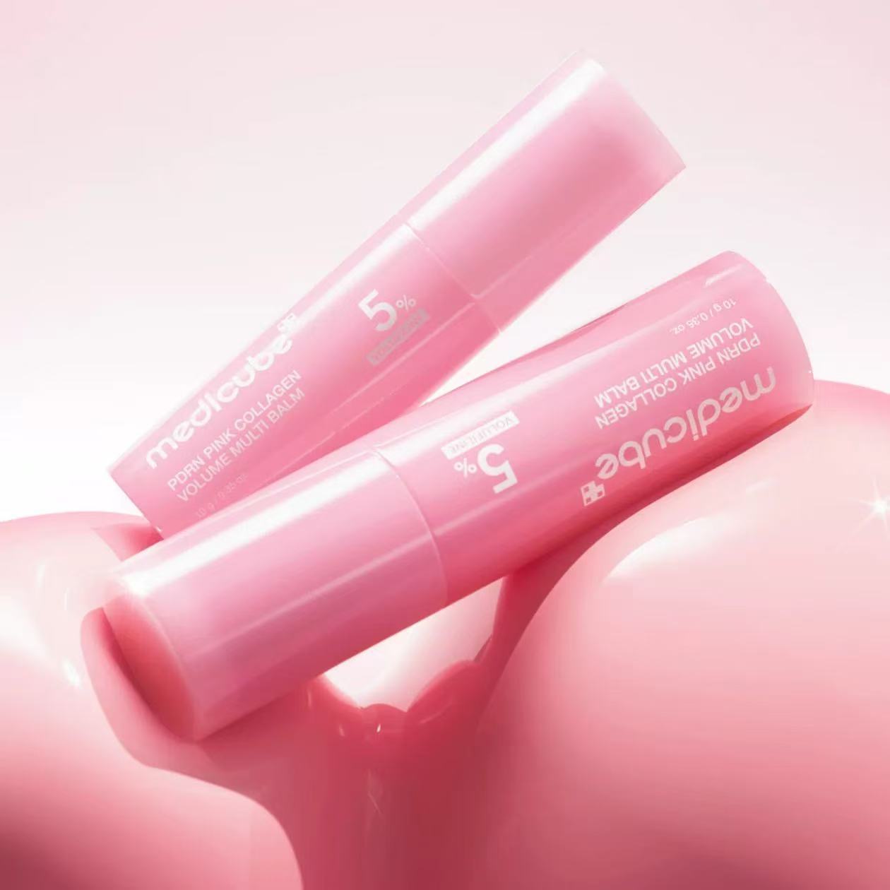 Medicube medicube PDRN Pink Collagen Volume Multi Balm Stick | Volufiline, PDRN, NAD, Collagen | Face & Body Balm for Under-Eyes, Neck, Forehead, Smile Lines, Lips | Plumping, Radiance, Line Care | K-Beauty Moisturiser 10g