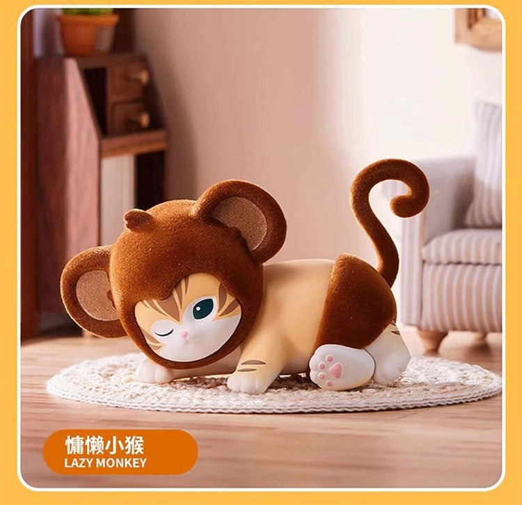 Genuine Cat Fortune Sandy Series Furry Party Blind Box Figurine Cute Cat Doll Gift Ornament Wholesale