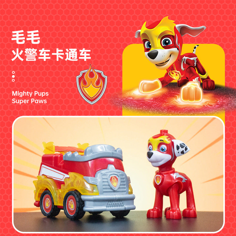 New Paw Patrol Pull-Back Car Series Toy Set with Chase and Marshall Scene Children's Birthday Gift Wholesale