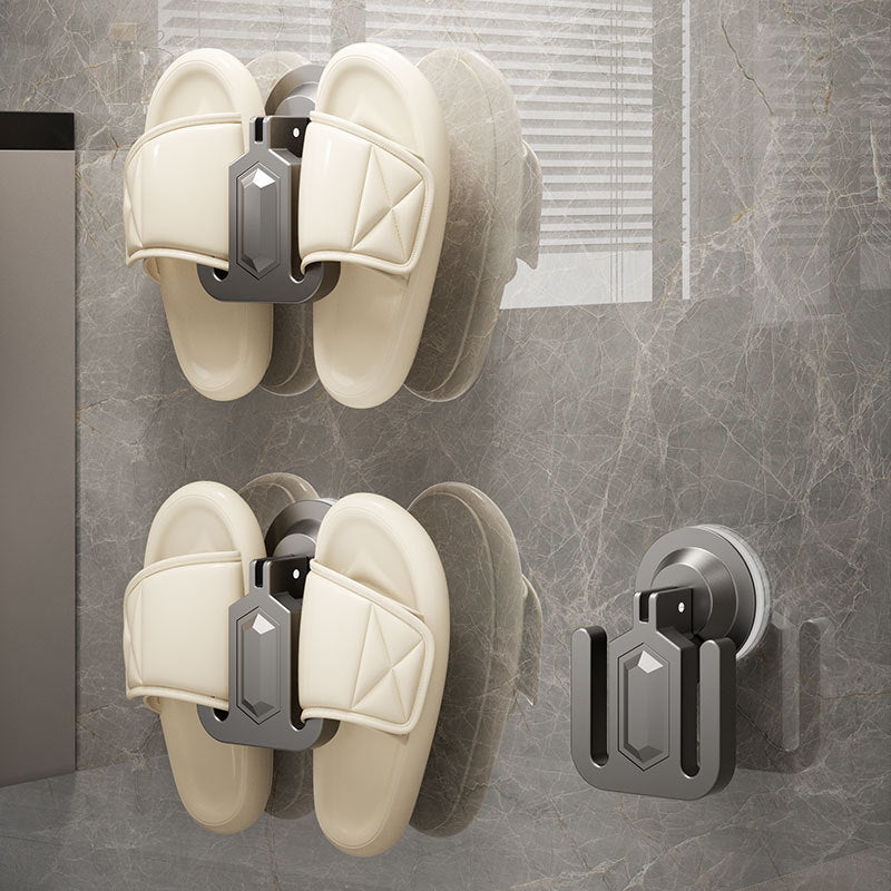 Suction cup slipper rack