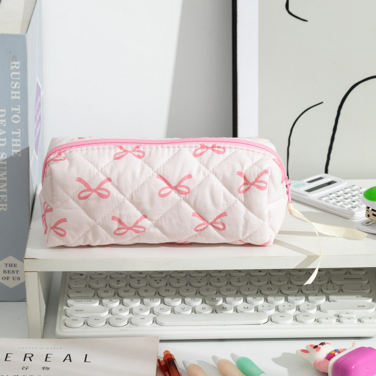 New Cute Cartoon Strawberry Cake Pencil Case Versatile Girly Stationery Storage Bag Large Capacity Pencil Ruler Stationery Box